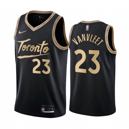 Men's Toronto Raptors #23 Fred VanVleet Black City Edition Stitched Jersey