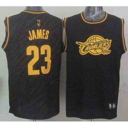 Cavaliers #23 LeBron James Black Precious Metals Fashion Stitched NBA Jersey