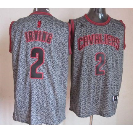 Cavaliers #2 Kyrie Irving Grey Static Fashion Stitched NBA Jersey