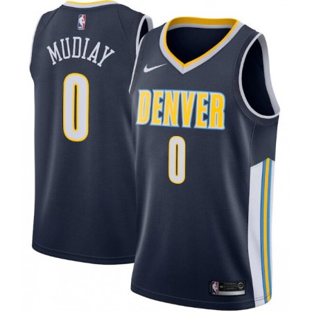 Men's Denver Nuggets #0 Emmanuel Mudiay Navy Icon Edition Stitched Jersey