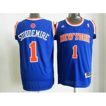 Knicks #1 Amare Stoudemire Blue Road New 2012-13 Season Stitched NBA Jersey