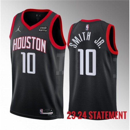 Men's Houston Rockets #10 Jabari Smith Jr. Black 2023 Statement Edition Stitched Basketball Jersey