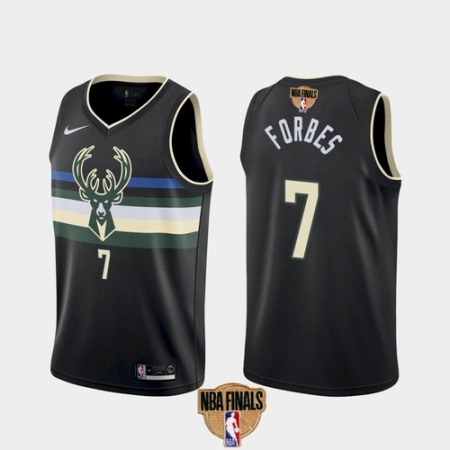 Men's Milwaukee Bucks #7 Bryn Forbes 2021 NBA Finals Black Statement Edition Stitched Jersey