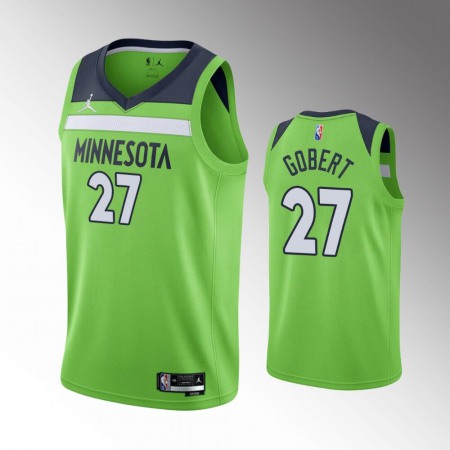 Men's Minnesota Timberwolves #27 Rudy Gobert Statement Edition Green 75th Anniversary Swingman Stitched Jersey