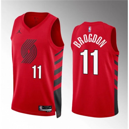 Men's Portland Trail Blazers #11 Malcolm Brogdon Red Statement Edition Stitched Basketball Jersey