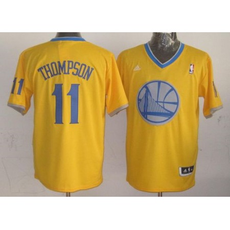 Warriors #11 Klay Thompson Gold 2013 Christmas Day Swingman Stitched NBA Jersey