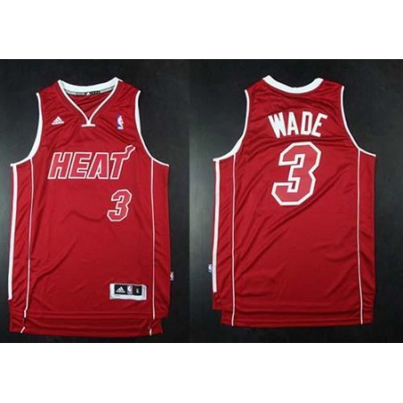 Heat #3 Dwyane Wade Red Pride Swingman Stitched NBA Jersey