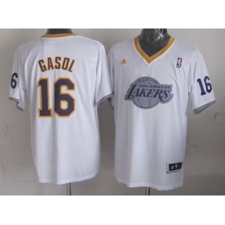 Lakers #16 Pau Gasol White 2013 Christmas Day Swingman Stitched NBA Jersey