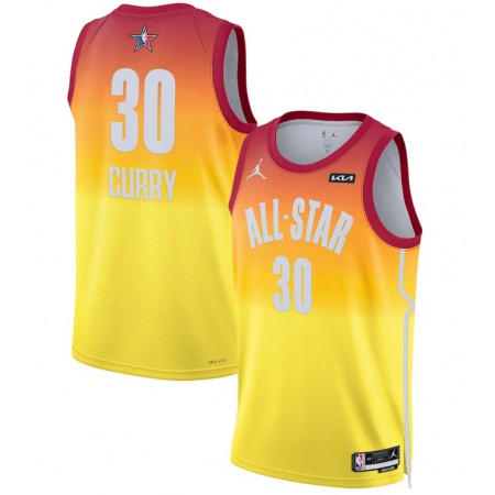 Men's 2023 All-Star #30 Stephen Curry Orange Game Swingman Stitched Basketball Jersey