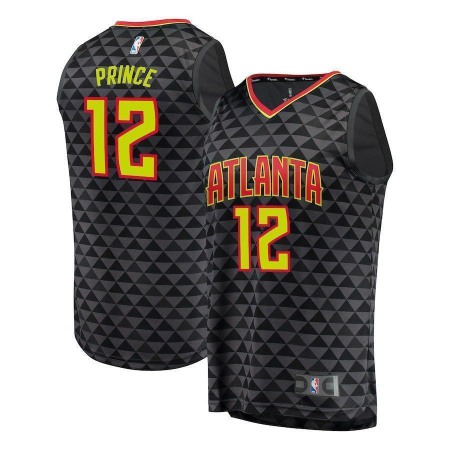 Men's Atlanta Hawks #12 Taurean Prince Black Stitched NBA Jersey