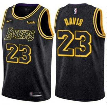 Men's Los Angeles Lakers #23 Anthony Davis Black Stitched NBA Jersey