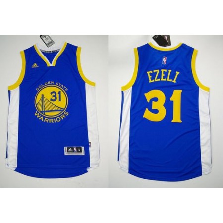 Revolution 30 Warriors #31 Festus Ezeli Blue Stitched NBA Jersey