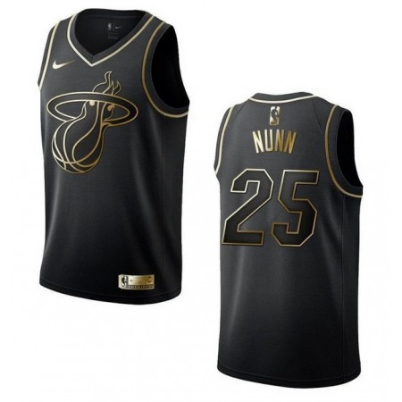 Men's Miami Heat #25 Kendrick Nunn 2019 Golden Edition Black Stitched NBA Jersey