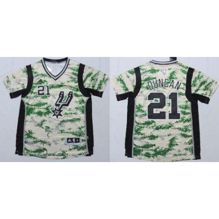 Spurs #21 Tim Duncan Camo Pride Stitched NBA Jersey