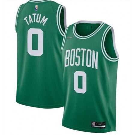 Men's Boston Celtics #0 Jayson Tatum 75th Anniversary 2021 Green Stitched Basketball Jersey