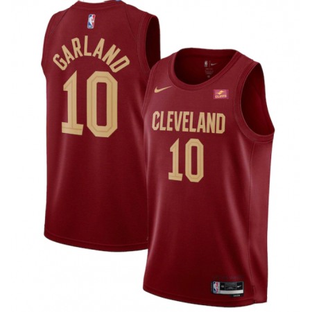 Men's Cleveland Cavaliers #10 Darius Garland Red Stitched Basketball Jersey