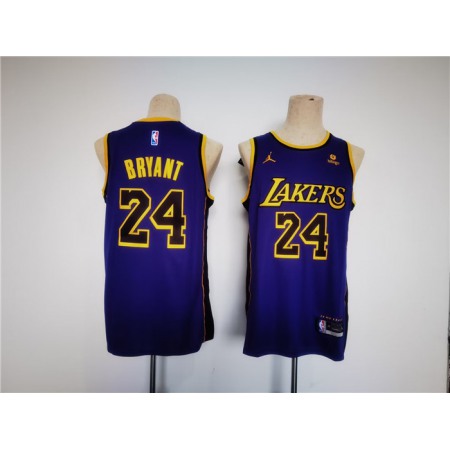 Men's Los Angeles Lakers #24 Kobe Bryant Purple Stitched Basketball Jersey