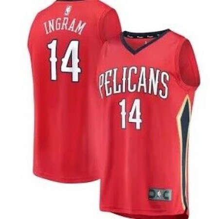 Men's New Orleans Pelicans #14 Brandon Ingram Red Stitched Jersey