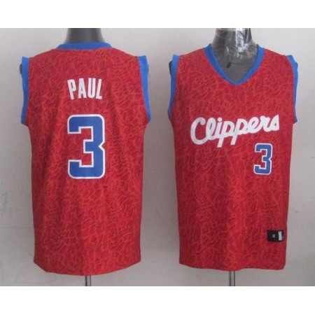 Clippers #3 Chris Paul Red Crazy Light Stitched NBA Jersey