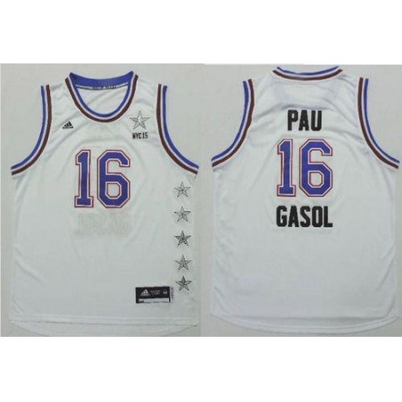 Bulls #16 Pau Gasol White 2015 All Star Stitched NBA Jersey