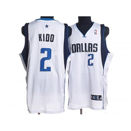 Mavericks #2 Jason Kidd Stitched NBA White Jersey