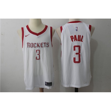 Men's Nike Houston Rockets #3 Chris Paul White Stitched NBA Jersey