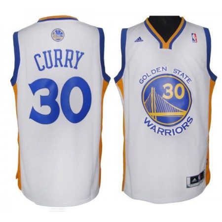 Warriors #30 Stephen Curry White Revolution 30 Stitched NBA Jersey