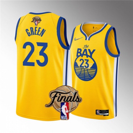 Men's Golden State Warriors #23 Draymond Green 2022 Yellow NBA Finals Stitched Jersey