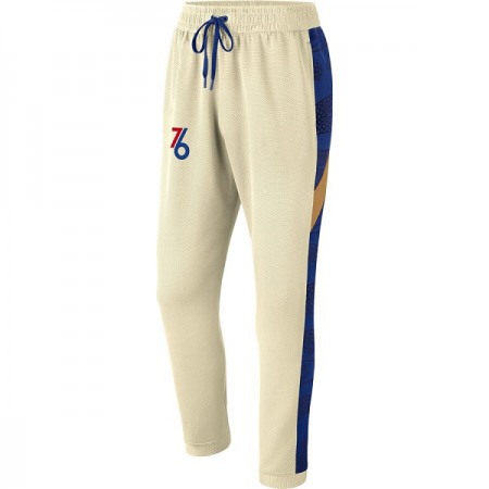 Men's Philadelphia 76ers Cream Performance Showtime Basketball Pants