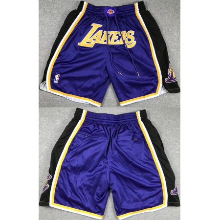 Men's Los Angeles Lakers Purple/Black Shorts (Run Small)