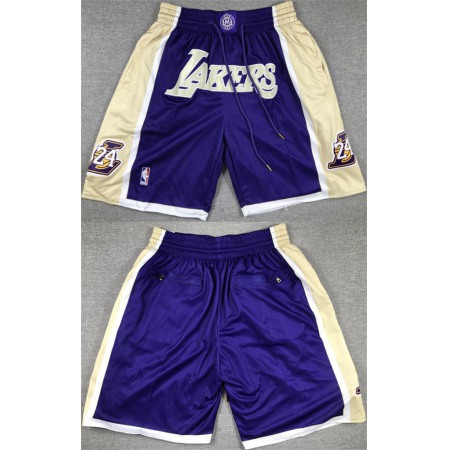 Men's Los Angeles Lakers Purple/Gold Shorts (Run Small)