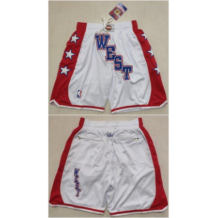 Men's All Star White Western Conference Shorts (Run Small)