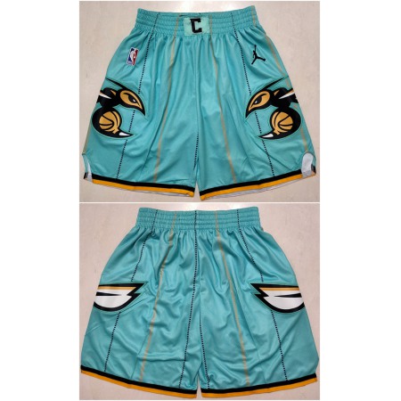 Men's Charlotte Hornets Teal Basketball Shorts(Run Small)