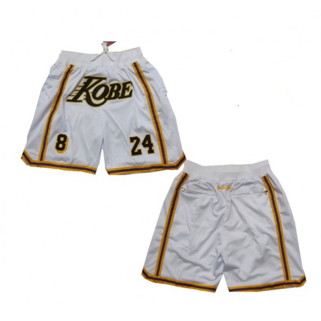 Men's Los Angeles Lakers White Gold Shorts (Run Small)