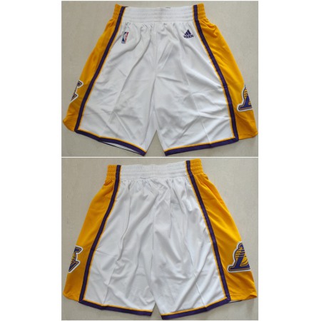 Men's Los Angeles Lakers White Shorts (Run Small)