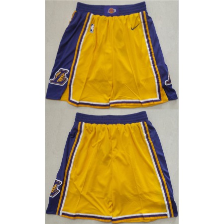 Men's Los Angeles Lakers Yellow Shorts (Run Small)