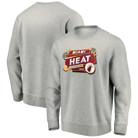 Men's Miami Heat 2020 Grey Eastern Conference Champions Balanced Attack Pullover Sweatshirt