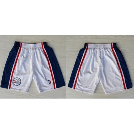 Philadelphia 76ers White 10th NBA Shorts