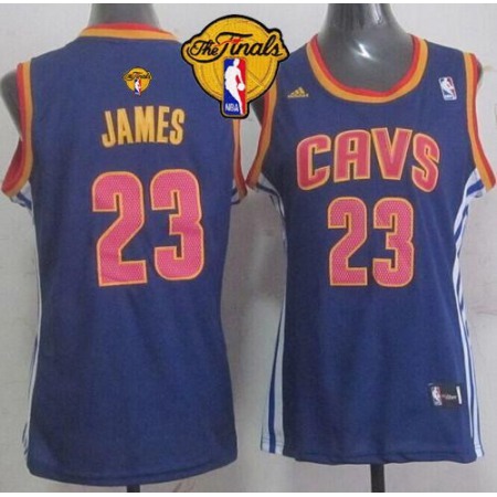 Cavaliers #23 LeBron James Light Blue The Finals Patch Women's Fashion Stitched NBA Jersey