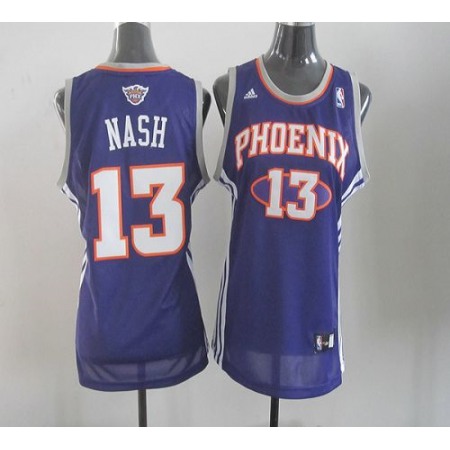 Suns #13 Steve Nash Purple Women's Road Stitched NBA Jersey