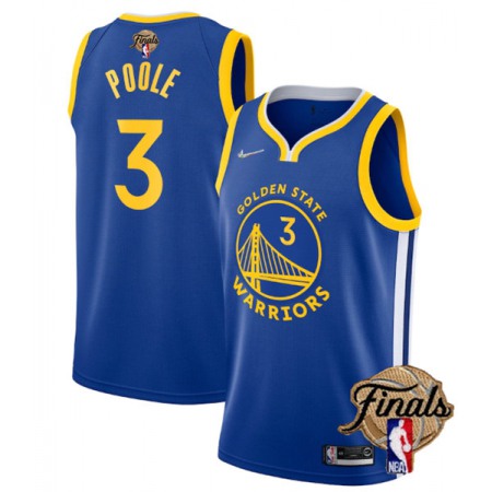 Women's Golden State Warriors #3 Jordan Poole 2022 Royal NBA Finals Stitched Jersey