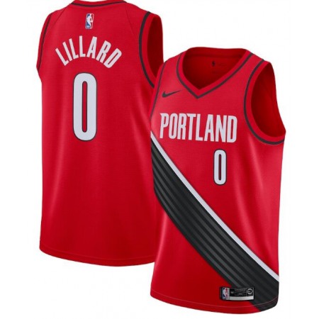 Youth Portland Trail Blazers #0 Damian Lillard Red Statement Edition Stitched Basketball Jersey