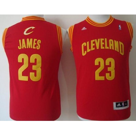 Revolution 30 Cavaliers #23 LeBron James Red Stitched Youth NBA Jersey