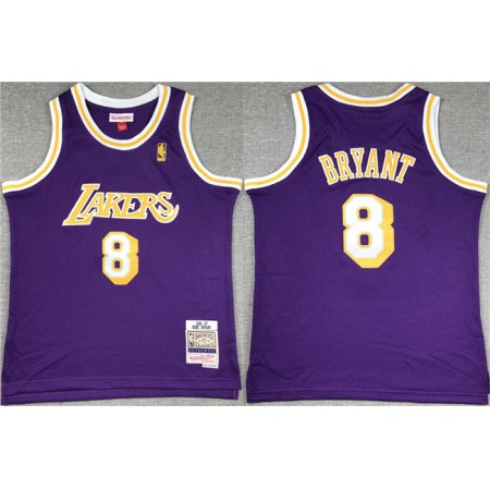 Youth Los Angeles Lakers #8 Kobe Bryant Purple Stitched Basketball Jersey