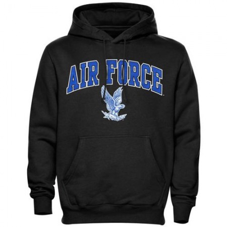 Air Force Falcons Midsize Arch Pullover Hoodie Black