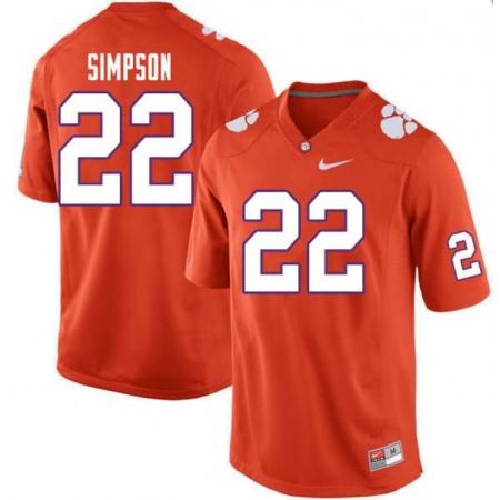 Men's Clemson Tigers Orange Custom Stitched Jersey