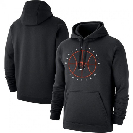 Men's Oregon State Beavers Black Basketball Icon Club Fleece Pullover Hoodie