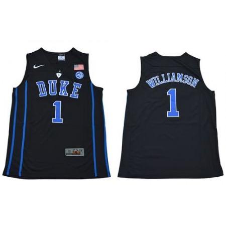 Men's Duke Blue Devils #1 Zion Williamson Black Basketball Elite Stitched NCAA Jersey