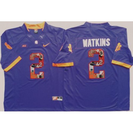 Tigers #2 Sammy Watkins Purple Player Fashion Stitched NCAA Jersey