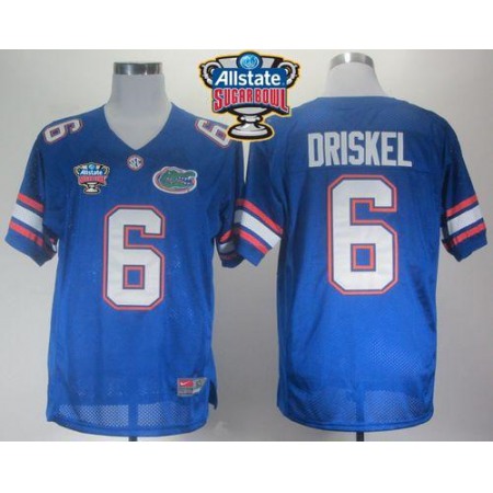 Gators #6 Jeff Driskel Blue Allstate Sugar Bowl Stitched NCAA Jersey